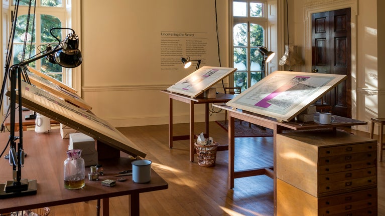 4 Interpretation boards inside the Hillside Exhibition